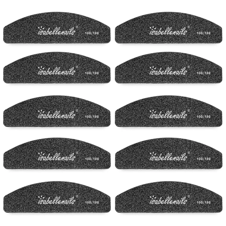 Mini polerka do paznokci, blok polerski czarny 100/180 łódka buffer 10 sztuk