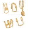 Nausznice kolczyki złote komplet 5 sztuk