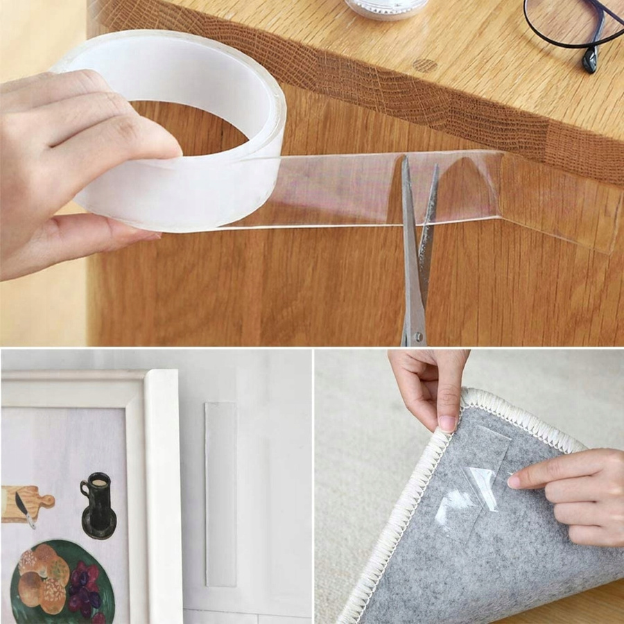 Taśma dwustronna nano wielokrotnego użytku 3 x 2 cm