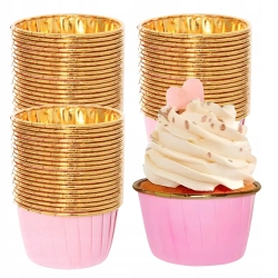 Papierowe foremki do muffinek różowe 50szt