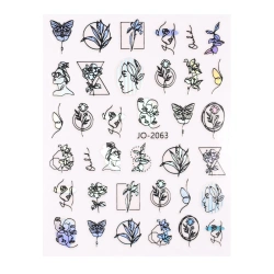 Naklejki na paznokcie samoprzylepne motyw roślinny