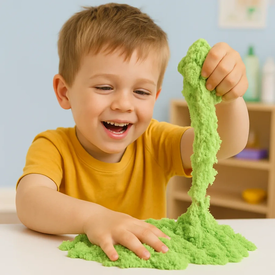 Piasek Kinetyczny 1 kg Pomarańczowy – Super Plastyczna Piaskolina dla Dzieci