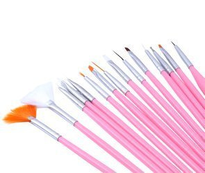 Zestaw pędzelków do żelu i zdobień 15 sztuk