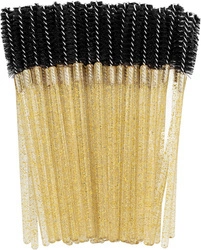 Szczoteczka do rzęs i brwi 50 szt. ze złotym brokatem