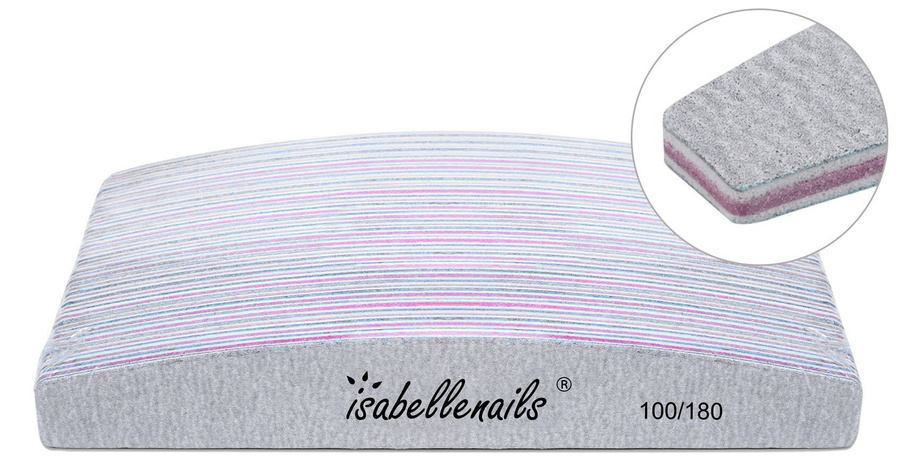 Zestaw pilników do paznokci łódka zebra 100/180 25 szt.