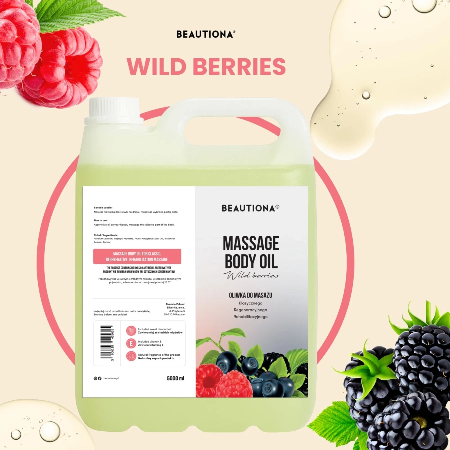 Oliwka olejek do masażu ciała wild berries 5000 ml