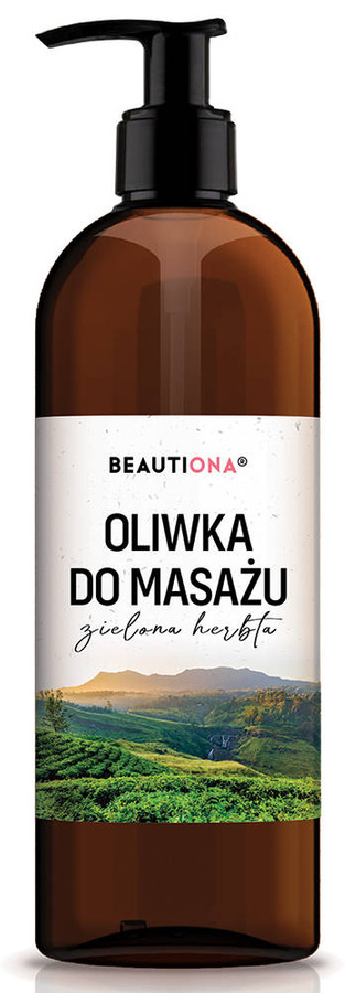 Beautiona olejek oliwka do masażu ciała zielona herbata 500 ml