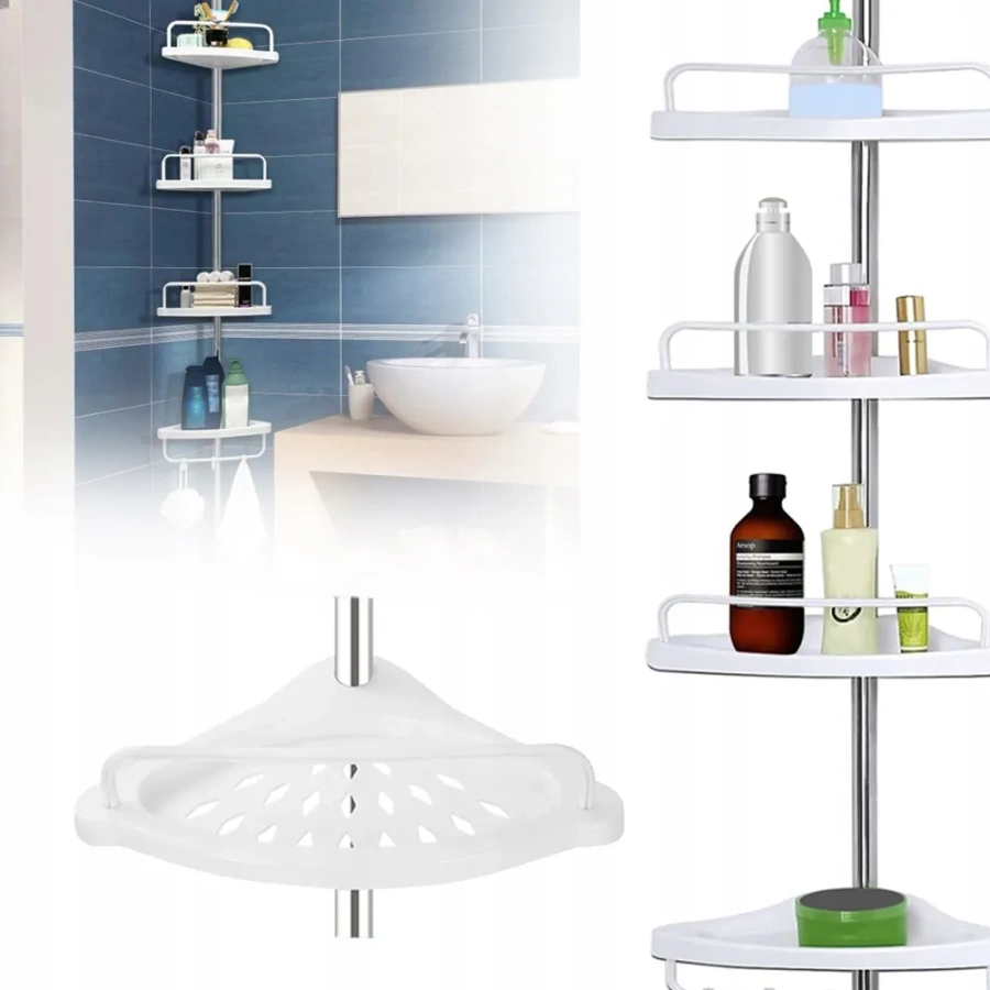 Teleskopowa półka narożna pod prysznic