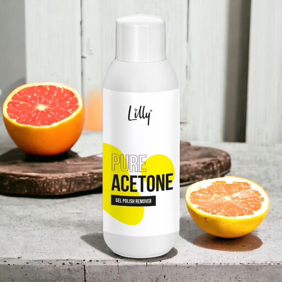 Aceton Lilly zmywacz do paznokci do usuwania hybrydy 100 ml