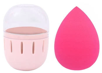 Gąbka do makijażu blender pink + etui
