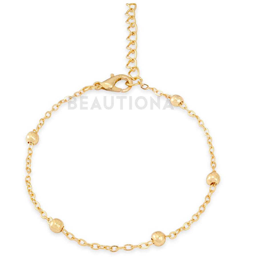 Zestaw bransoletek złotych muszla ananas 4 sztuki