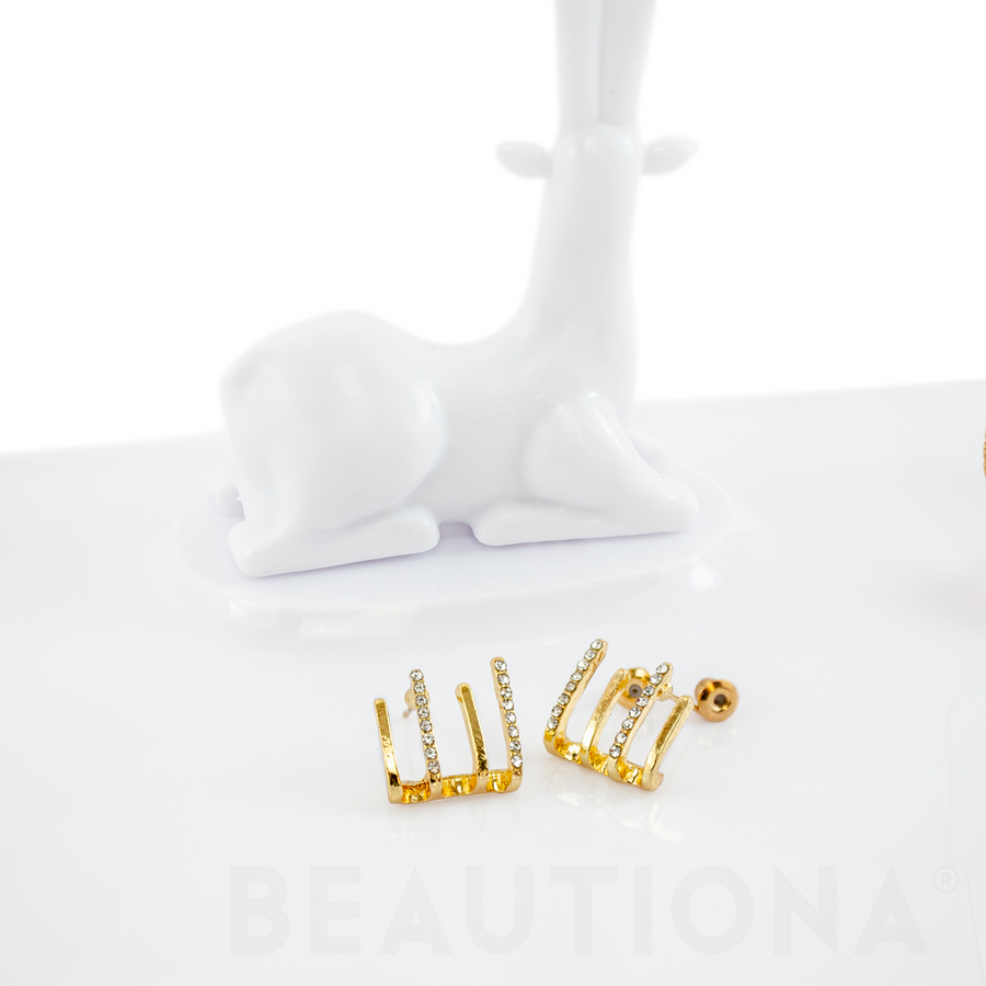 Biały stojak na biżuterię organizer - jeleń drzewko