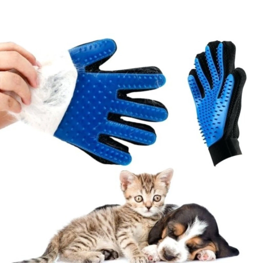 Masująca rękawica do sierści dla psa i kota