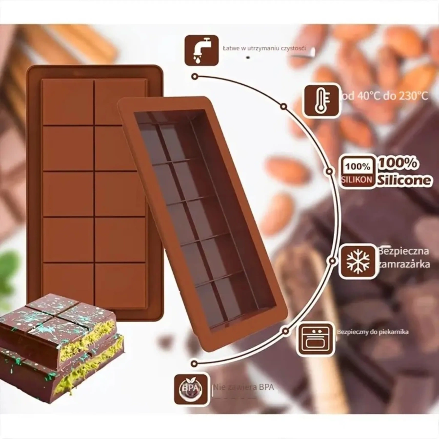 Forma silikonowa do czekolady Dubajskiej 25 x 13,5 cm