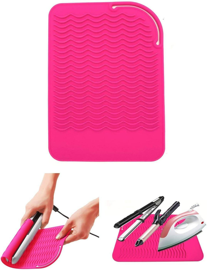 Ochronna mata silikonowa różowa fryzjerska