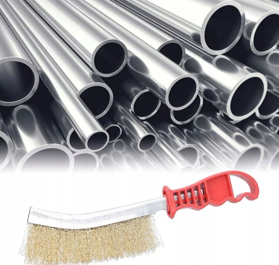 Szczotka druciana mosiężna do czyszczenia felg 23 cm