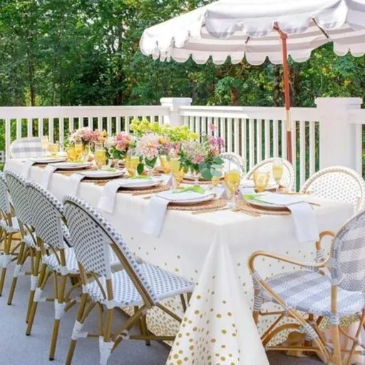 Jednorazowy obrus foliowy biały 274 x 137 cm