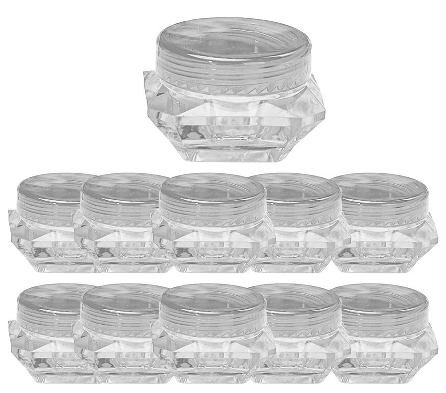 Słoiczki pojemniki na ozdoby do paznokci 5 ml 50 sztuk