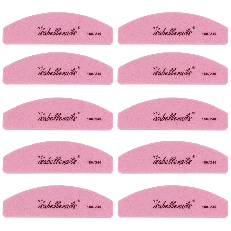 Mini polerka do paznokci, blok polerski różowy 180/240 łódka buffer 10 sztuk