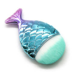 Pędzel rybka syrenka do makijażu odpylania