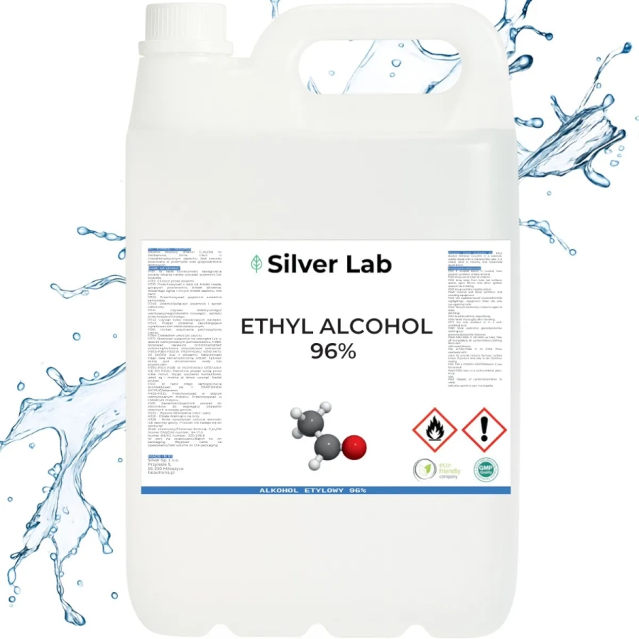 Alkohol Etylowy 96% Etanol – do zastosowań technicznych i kosmetycznych 5000 ml