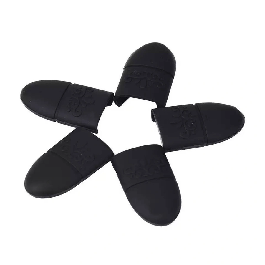 Klipsy czapeczki silikonowe do usuwania lakieru BLACK 5 szt.