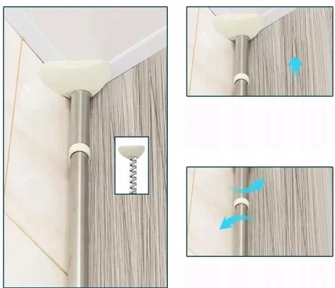 Teleskopowa półka narożna pod prysznic