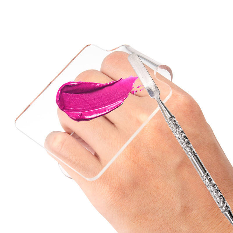 Paletka do mieszania kosmetyków podkładu na dłoń + szpatułka