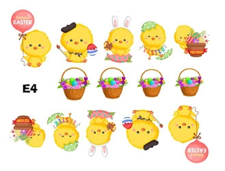Naklejka wodna wielkanocna E4