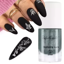 Isabellenails Lakier do stempli srebrny 7 ml