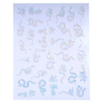 Naklejki 3D na paznokcie węże holo JO-1096