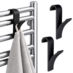 Wieszak na ręczniki czarny 2 szt