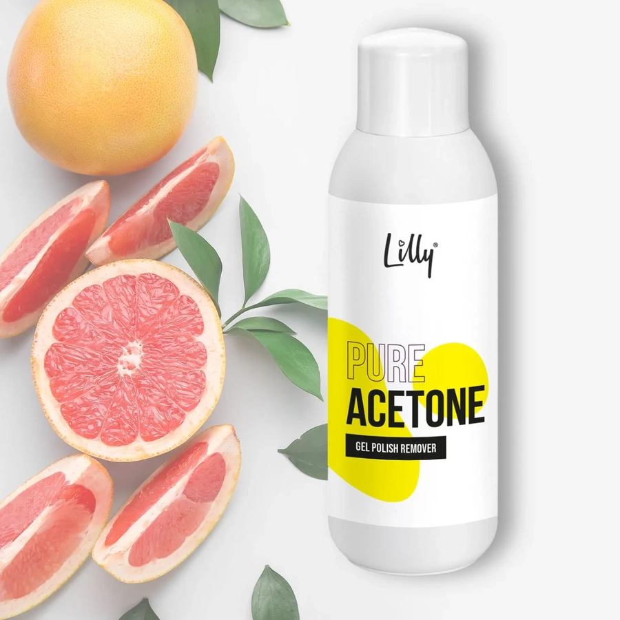 Lilly Aceton kosmetyczny 1000 ml + Cleaner 1000 ml + waciki bezpyłowe 20 szt.
