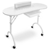 Mobilny stolik kosmetyczny do manicure składany, na kółkach