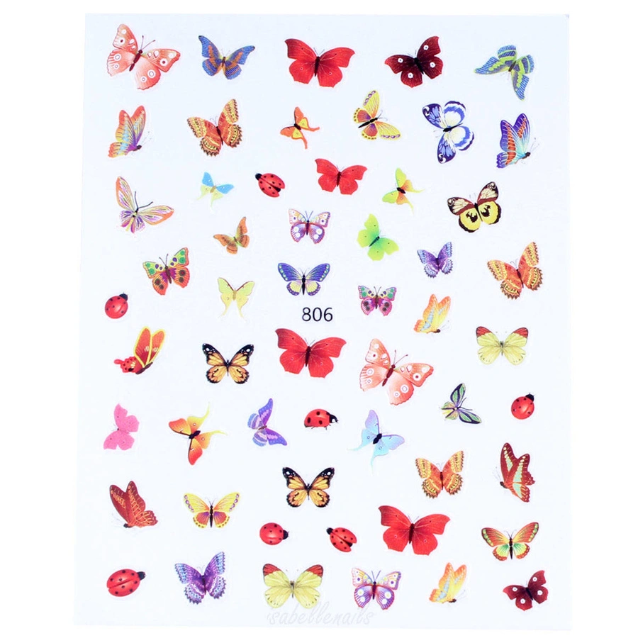 Naklejki 3D na paznokcie motyle 806