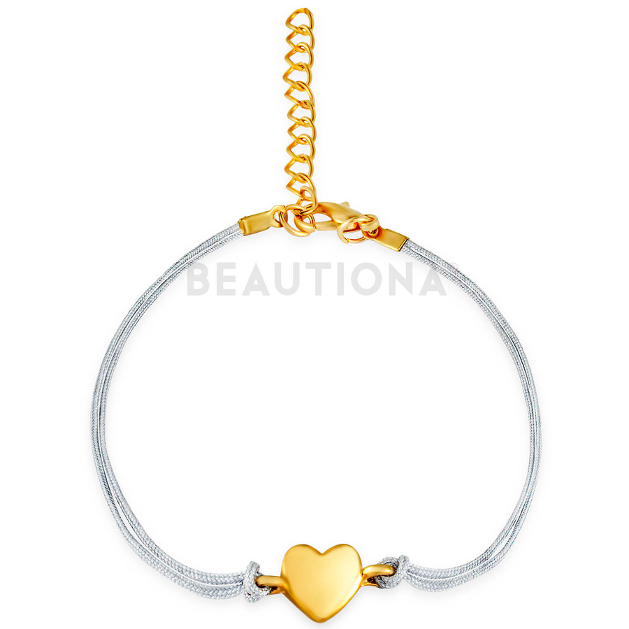 Zestaw bransoletek złotych palma serce 5 sztuk