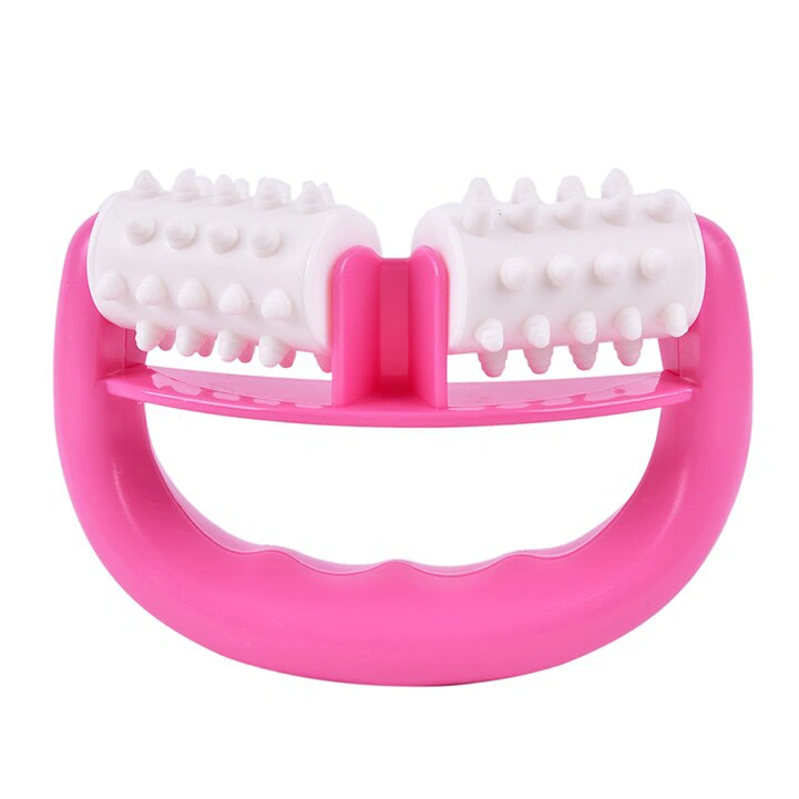 Masażer antycellulitowy, roller dwustrefowy do masażu, różowy