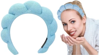 Kosmetyczna opaska do włosów chmurka niebieska
