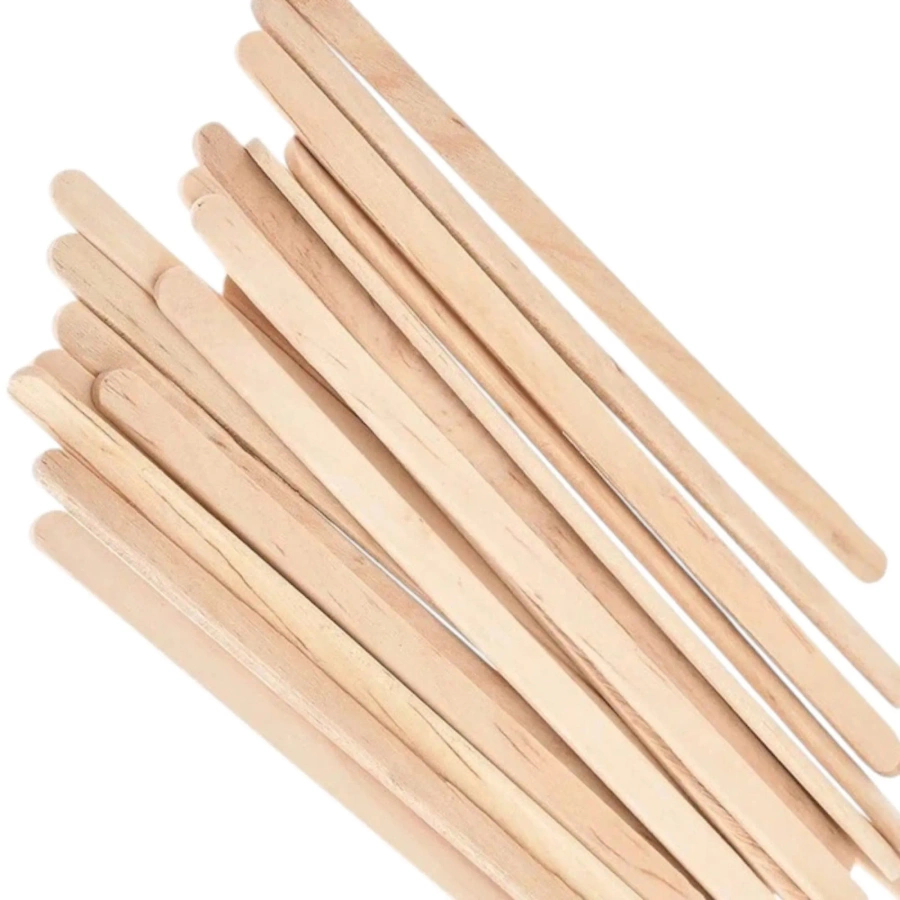 Szpatułki drewniane do depilacji wąskie 100 szt 140x6 mm