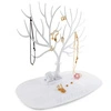Biały stojak na biżuterię organizer - jeleń drzewko 
