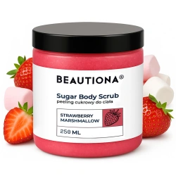 Peeling cukrowy do ciała o zapachu truskawkowej pianki 250 ml