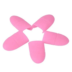 Klipsy czapeczki silikonowe do usuwania lakieru PINK 5 szt.