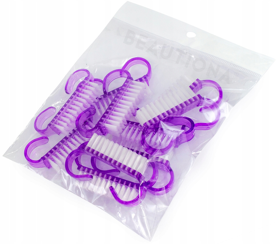 Szczoteczka Mała z Podwójnym Uchwytem, fioletowa 10 sztuk