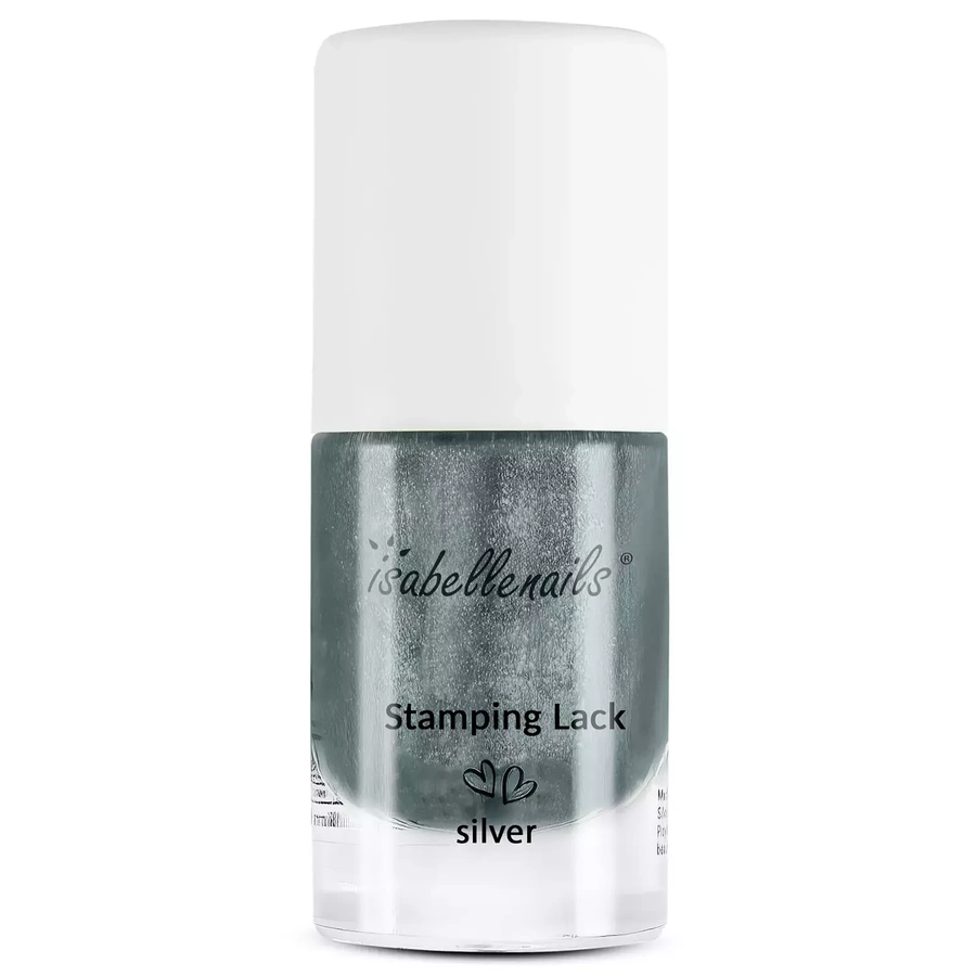 Isabellenails Lakier do stempli srebrny 7 ml