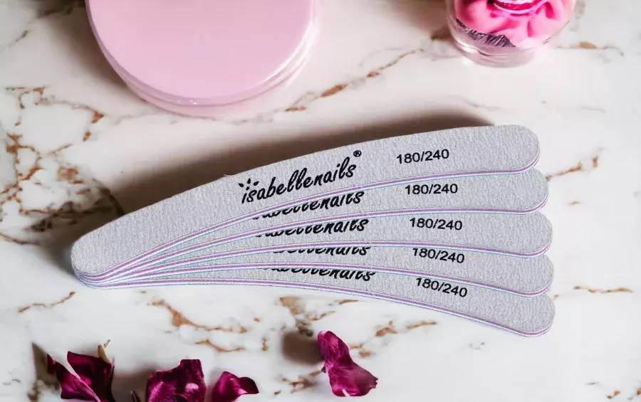 Zestaw pilników do paznokci banan zebra 180/240 50 szt.