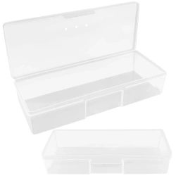 Puste zamykane pudełko na pilniki, pędzle i akcesoria