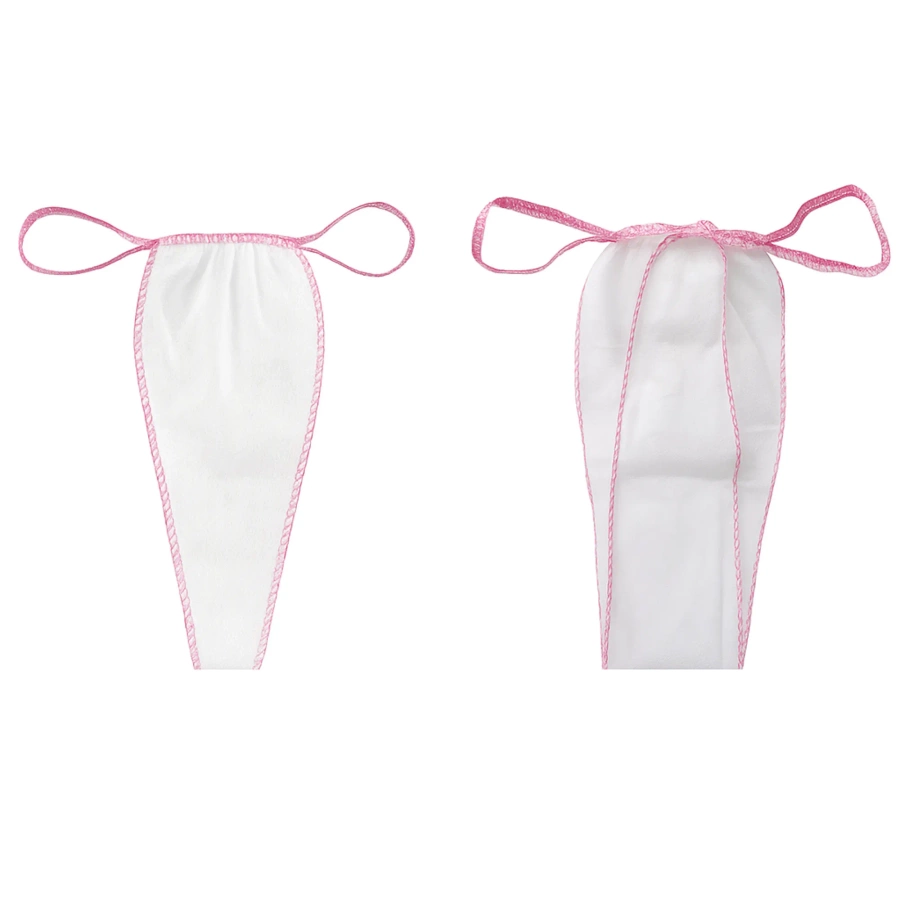Włókninowe Stringi Majtki Jednorazowe Białe Damskie Masażu Zabiegów 100szt.
