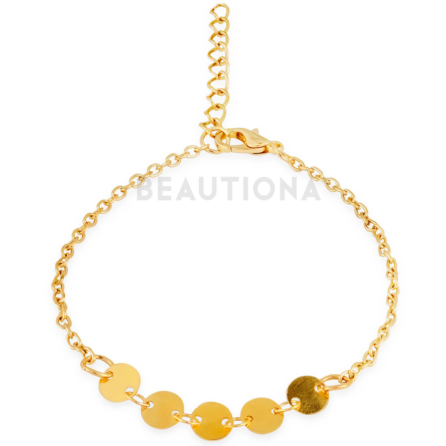 Zestaw bransoletek złotych palma serce 5 sztuk