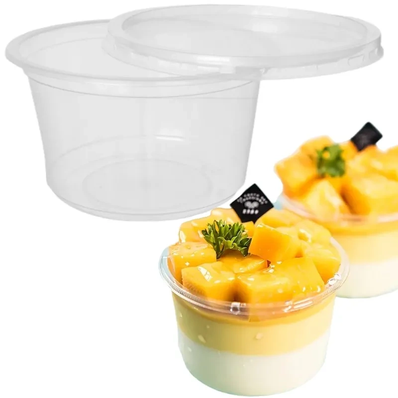 Transparentne pojemniki z pokrywką 50 szt