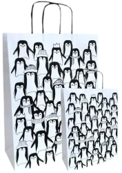 Świąteczna torba prezentowa z pingwinami